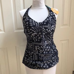 Navy tankini swim top